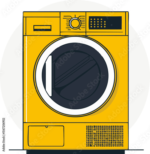 full-shot of a Dryer icon The background color