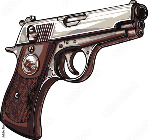 full-shot of a Gun icon The background color s