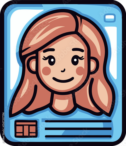 full-shot of a ID Card icon The background col