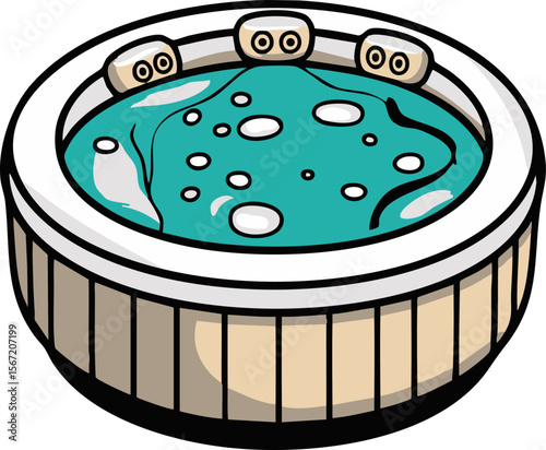 full-shot of a Hot Spring icon The background