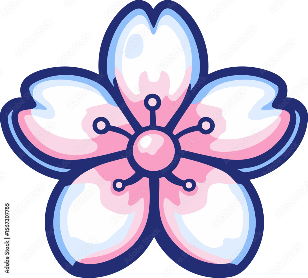 Fototapeta premium full-shot of a Spring Blossom icon The backgro