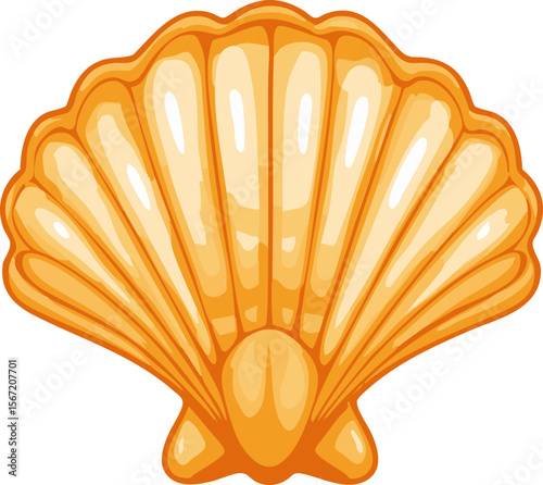 full-shot of a Seashell icon The background co