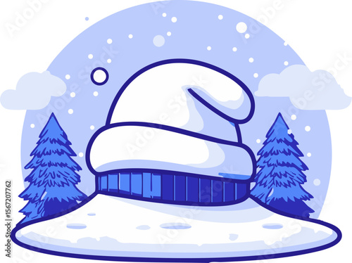 full-shot of a Snowcap icon The background col