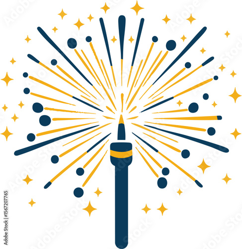 full-shot of a Sparkler icon The background co