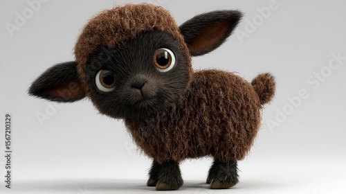 Cute cartoon sheep illustration