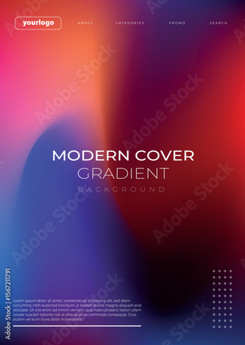 Vibrant gradient background colorful tones with modern minimalist layout, perfect for cover design and web presentations.