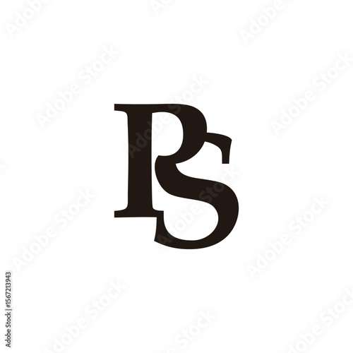 letter ps infinity linked font logo vector
