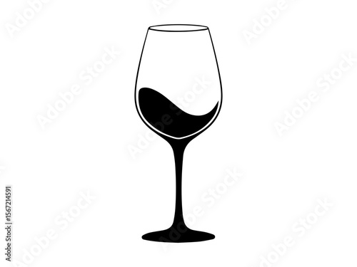 wine glass isolated on white
