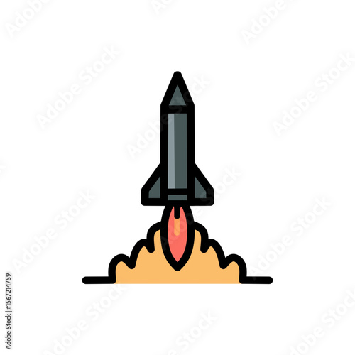 rocket in the space