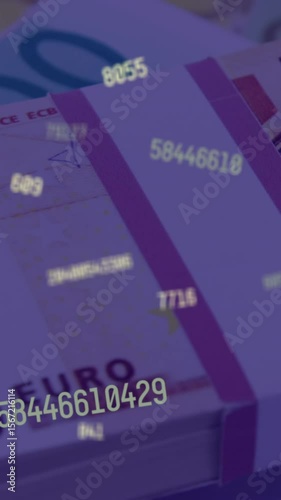Animation of falling numbers over euro