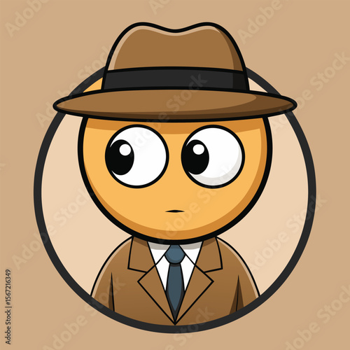 Detective Cat A Curious Cartoon Illustration