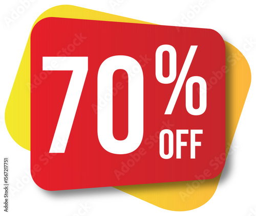 Red percent symbol for business sale discount 70 % off