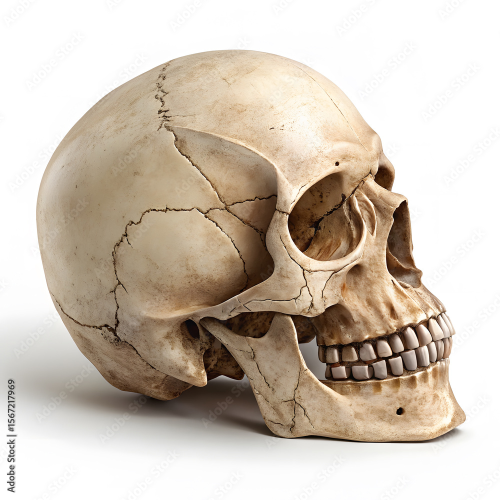 Fototapeta premium skull isolated on white background,