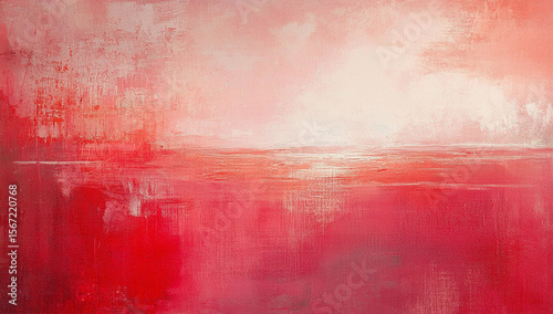 Abstract Red and Pink Painting with Soft Gradient and Textured Surface