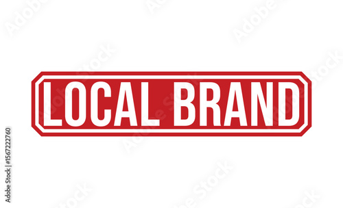 LOCAL BRAND Red rubber stamp on white background. LOCAL BRAND stamp sign. LOCAL BRAND stamp.