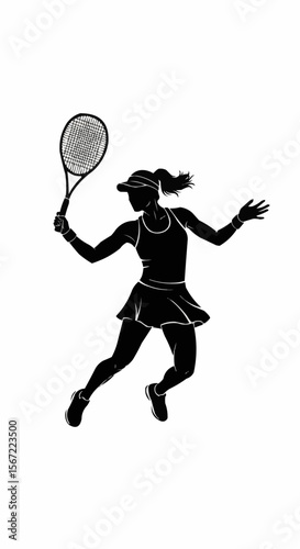 tennis player silhouette
