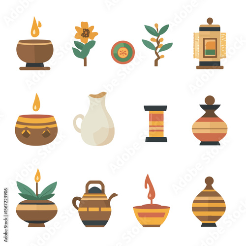 2D Flat icon DIY Crafts & Handmade Products Icons isolated in White Background 