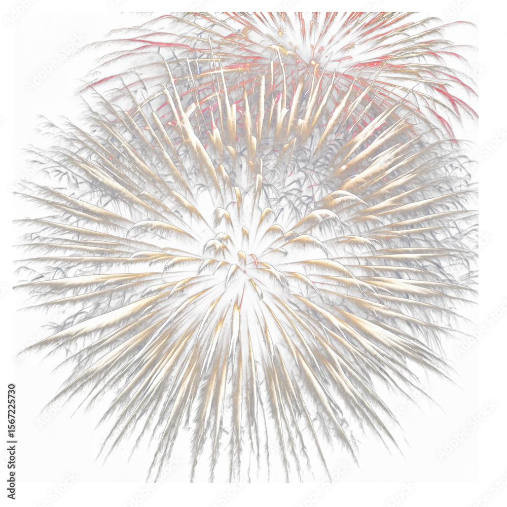 Naklejka premium Spectacular fireworks display night sky celebration