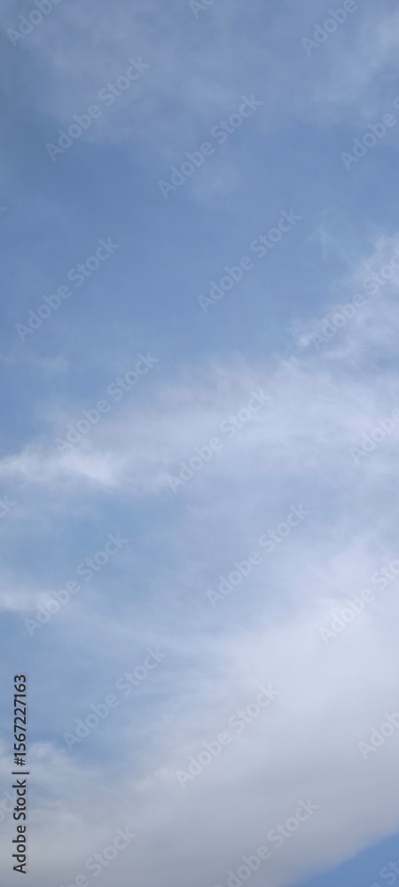 Fototapeta premium Background with clouds on blue sky. Sky view. Beautiful sunny sky.