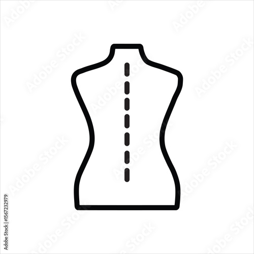 Dress Form Torso Tailoring Fashion Outline Icon