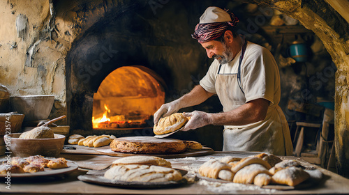 bread in a bakery
