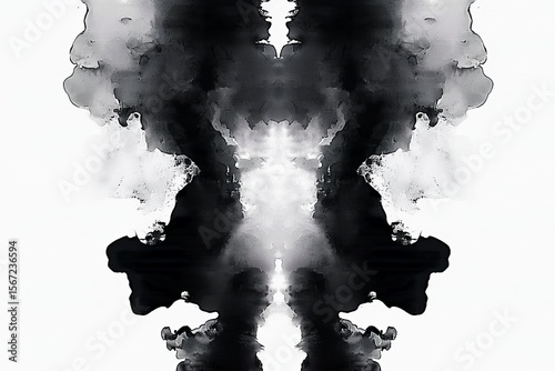 Unique representation of white smoke as abstract inkblots for creative exploration.