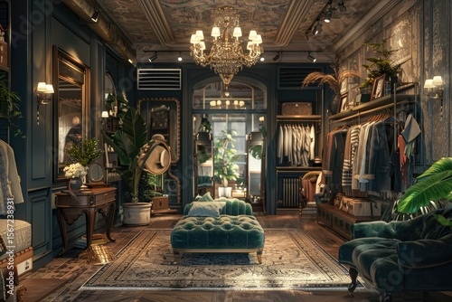 High Quality Image of Retail Store Combining Vintage and Contemporary Design Elements