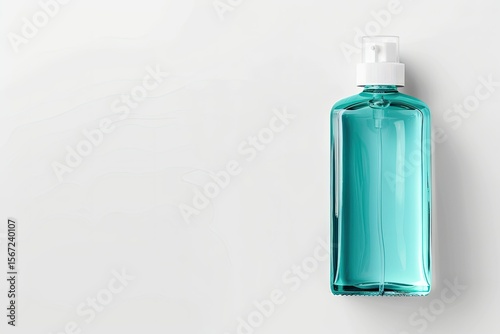 High Detail Picture of Mouthwash Isolated on White Background