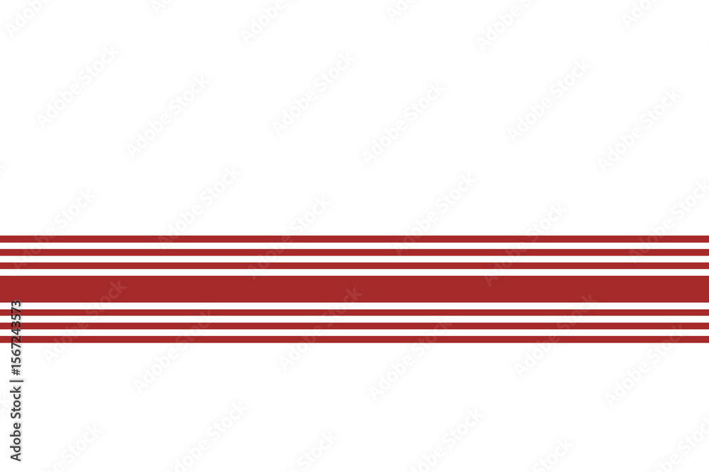 Fototapeta premium Brown color horizontal straight line on white background.