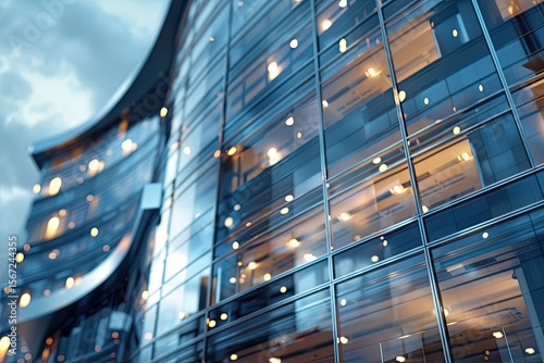 High Resolution Visual of Modern Office Building in the City