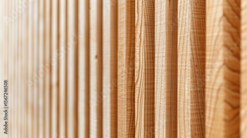 A close-up view of wooden slats, showcasing texture and pattern in a natural setting.