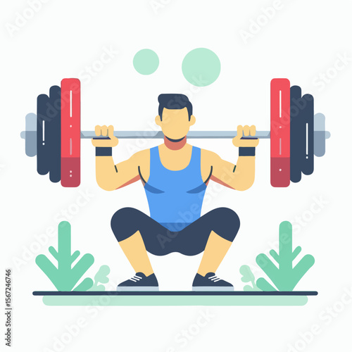weightlifting vector illustration white background