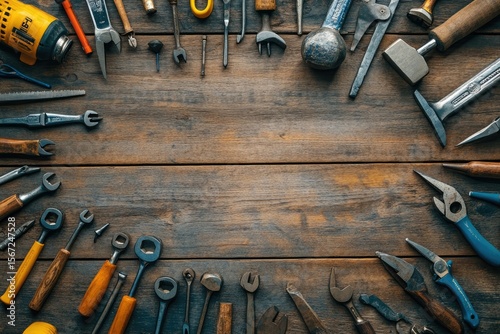 Clear Pixel Picture of Fathers Day with Tools Frame