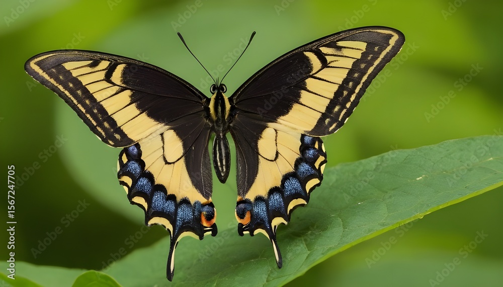 Naklejka premium closeup of a swallowtail butterfly