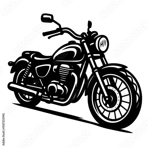 motorcycle  Silhouettes  isolated on white background