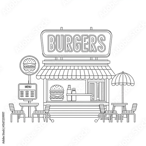 vector illustration of a city street