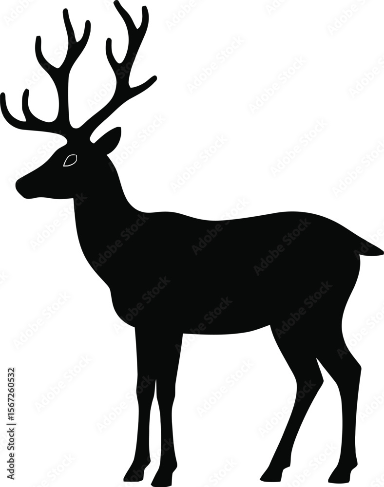 Obraz premium Majestic deer silhouette elegant wildlife animal