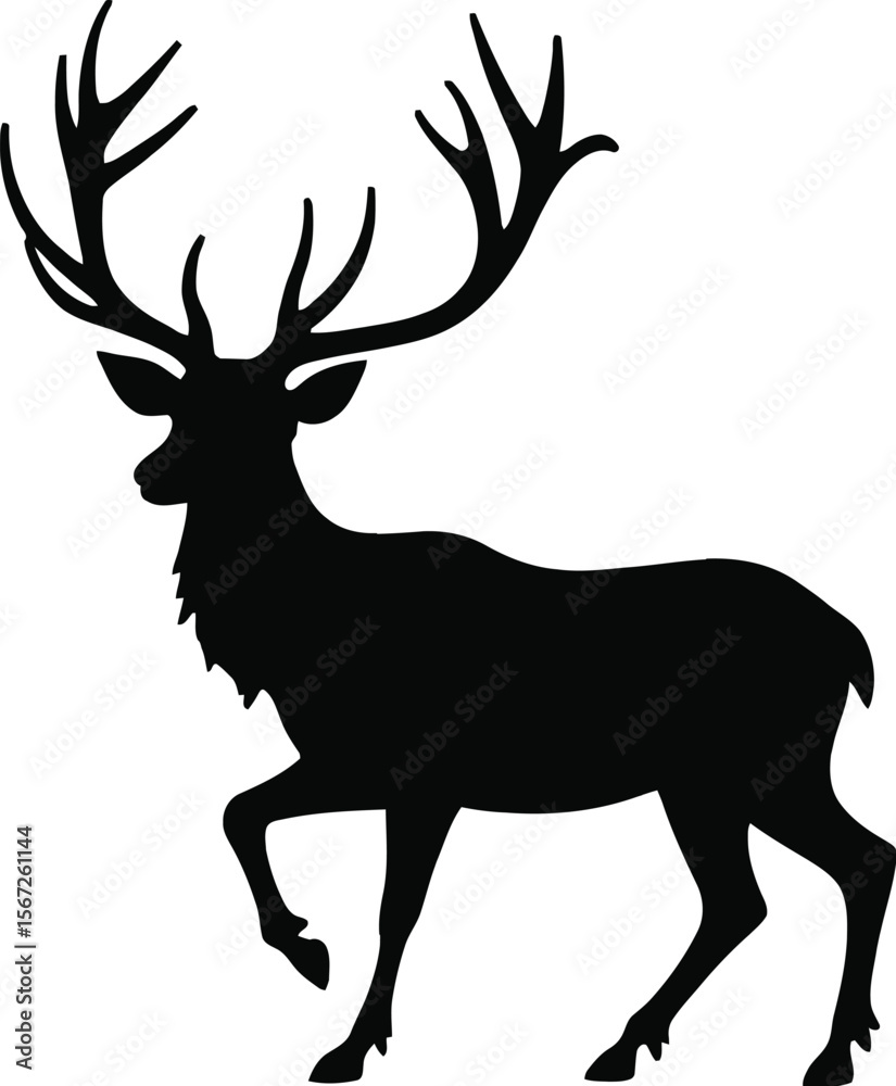Obraz premium Majestic stag silhouette elegant antlered deer