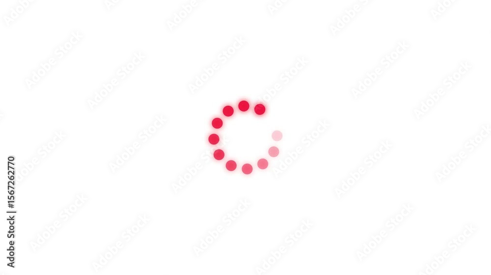 glowing dots spinning animation Loading wheel animation - Animated spinning load icon with alpha layer transparent background. downloading process icon. Loading loading wheel animation - Animated.