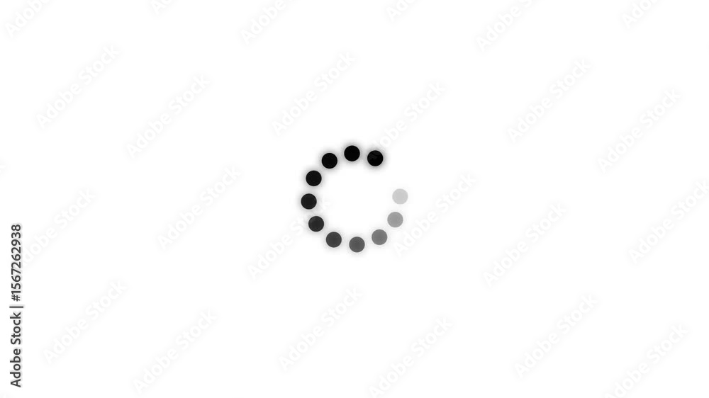 glowing dots spinning animation Loading wheel animation - Animated spinning load icon with alpha layer transparent background. downloading process icon. Loading loading wheel animation - Animated.
