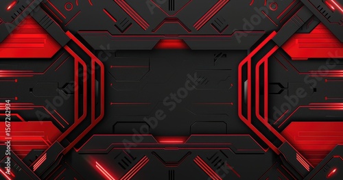 A sleek, futuristic black and red abstract background design.