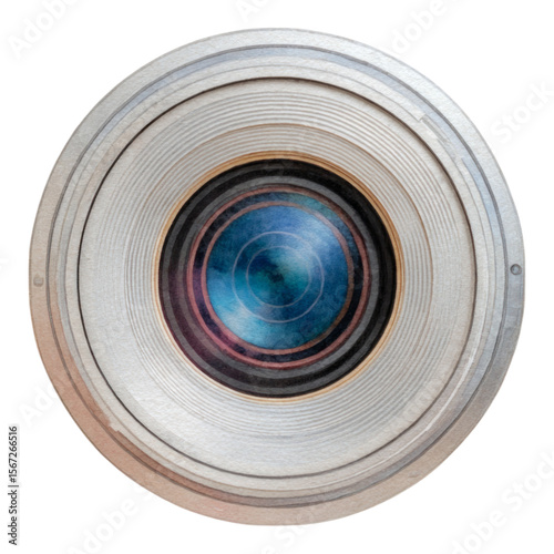 Isolated Camera Lens with Transparent Background