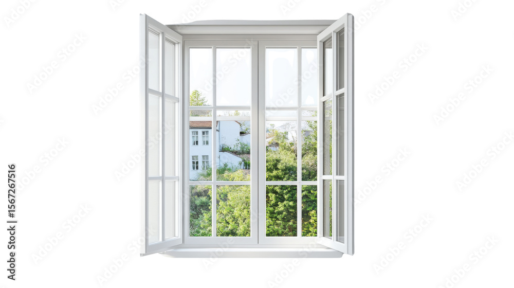 Obraz premium window on white background
