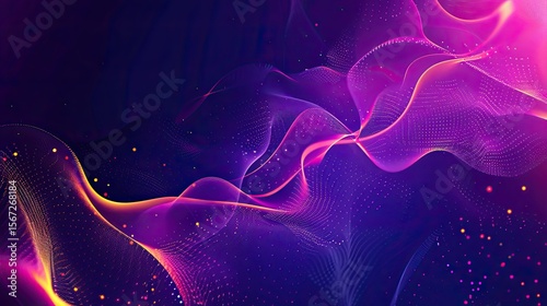 Abstract waves in vibrant colors create a dynamic and visually striking digital background.