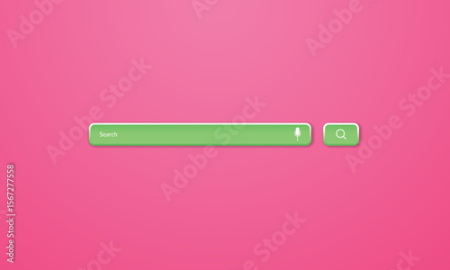 Colorful 3d search bar template internet browser engine
