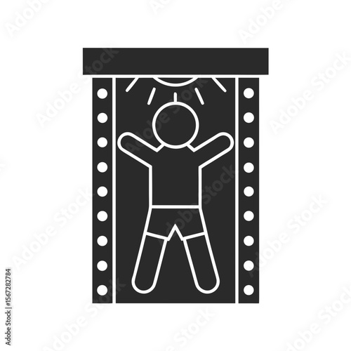 Sunbathing silhouette vector illustration