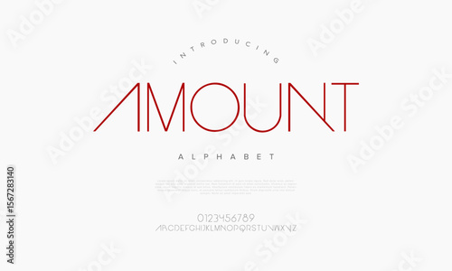 Sleek, minimal line-style font with a geometric look, perfect for futuristic branding and tech designs