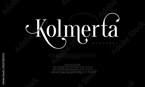 Stylish serif font with elegant swashes and ligatures, perfect for wedding invites, logos, and branding