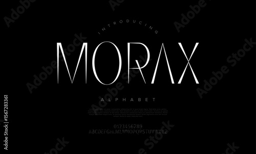 Luxurious sans serif with high contrast strokes, ideal for fashion branding, editorial layouts, and logo design
