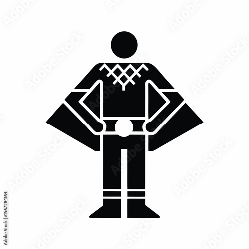 Superhero silhouette vector illustration